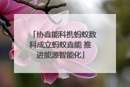 协鑫能科携蚂蚁数科成立蚂蚁鑫能 推进能源智能化
