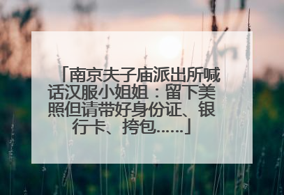 南京夫子庙派出所喊话汉服小姐姐：留下美照但请带好身份证、银行卡、挎包……