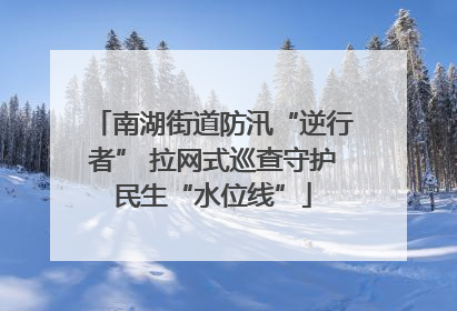 南湖街道防汛“逆行者” 拉网式巡查守护民生“水位线”