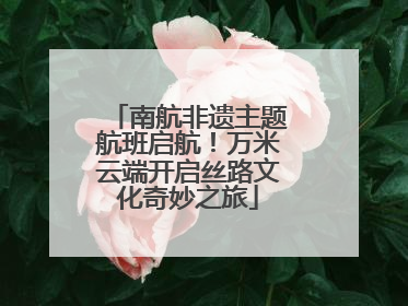 南航非遗主题航班启航！万米云端开启丝路文化奇妙之旅