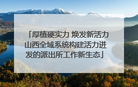厚植硬实力 焕发新活力 山西全域系统构建活力迸发的派出所工作新生态