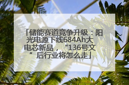 储能赛道竞争升级：阳光电源下线684Ah大电芯新品，“136号文”后行业将怎么走