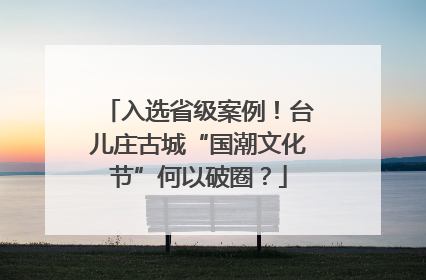 入选省级案例！台儿庄古城“国潮文化节”何以破圈？
