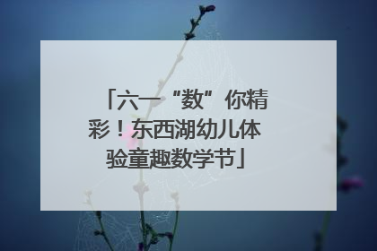 六一“数”你精彩！东西湖幼儿体验童趣数学节