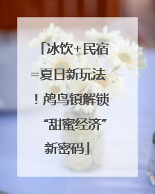冰饮+民宿=夏日新玩法！鸬鸟镇解锁“甜蜜经济”新密码