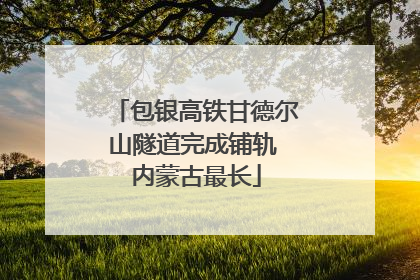 包银高铁甘德尔山隧道完成铺轨 内蒙古最长