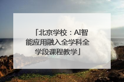 北京学校：AI智能应用融入全学科全学段课程教学