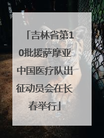 吉林省第10批援萨摩亚中国医疗队出征动员会在长春举行