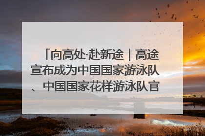 向高处·赴新途｜高途宣布成为中国国家游泳队、中国国家花样游泳队官方学习合作伙伴