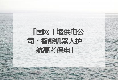 国网十堰供电公司：智能机器人护航高考保电