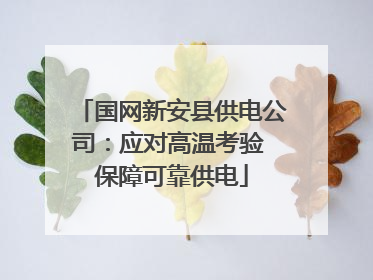 国网新安县供电公司：应对高温考验 保障可靠供电