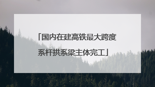 国内在建高铁最大跨度系杆拱系梁主体完工
