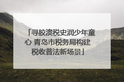 寻胶澳税史润少年童心 青岛市税务局构建税收普法新场景
