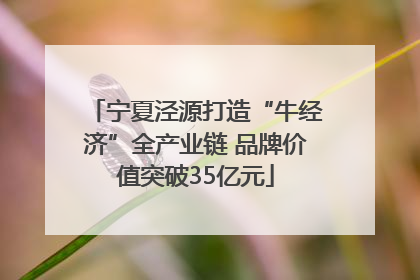 宁夏泾源打造“牛经济”全产业链 品牌价值突破35亿元