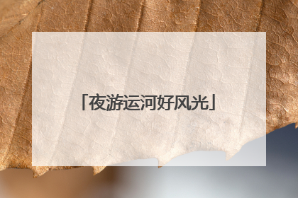 夜游运河好风光
