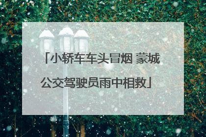 小轿车车头冒烟 蒙城公交驾驶员雨中相救