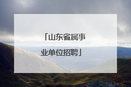 山东省属事业单位招聘