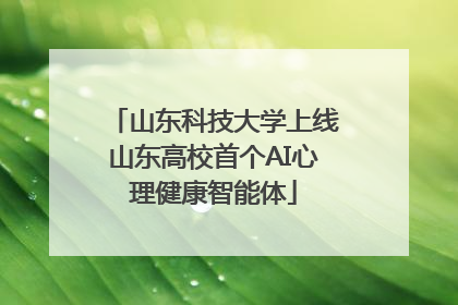 山东科技大学上线山东高校首个AI心理健康智能体