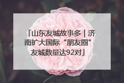 山东友城故事多｜济南扩大国际“朋友圈”友城数量达92对