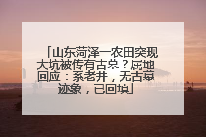 山东菏泽一农田突现大坑被传有古墓？属地回应：系老井，无古墓迹象，已回填