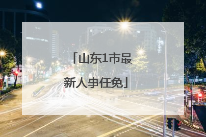山东1市最新人事任免