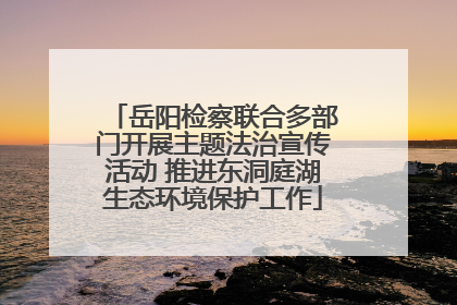 岳阳检察联合多部门开展主题法治宣传活动 推进东洞庭湖生态环境保护工作