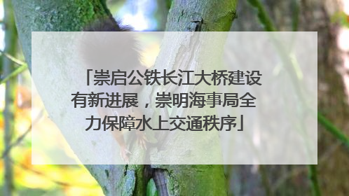 崇启公铁长江大桥建设有新进展，崇明海事局全力保障水上交通秩序