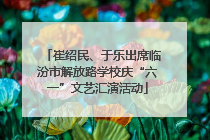 崔绍民、于乐出席临汾市解放路学校庆“六一”文艺汇演活动
