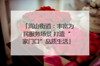 嵩山街道：丰富为民服务场景 打造“家门口”品质生活