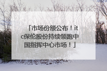市场份额公布！itc保伦股份持续领跑中国指挥中心市场！