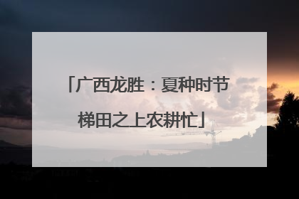 广西龙胜：夏种时节 梯田之上农耕忙