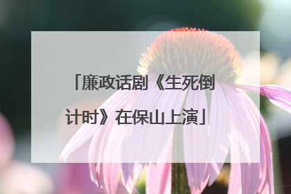 廉政话剧《生死倒计时》在保山上演