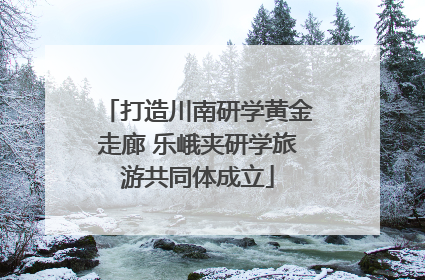 打造川南研学黄金走廊 乐峨夹研学旅游共同体成立
