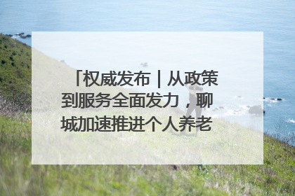 权威发布｜从政策到服务全面发力，聊城加速推进个人养老金制度落地