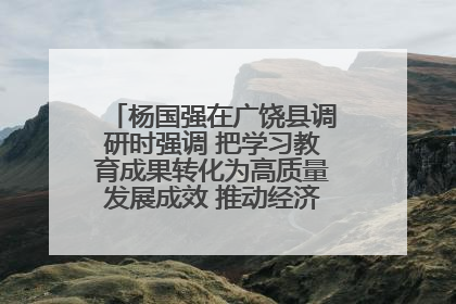 杨国强在广饶县调研时强调 把学习教育成果转化为高质量发展成效 推动经济稳健向好进中提质