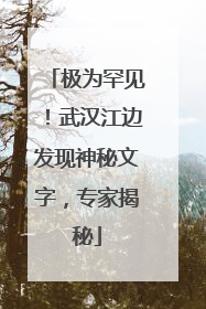 极为罕见！武汉江边发现神秘文字，专家揭秘