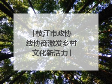 枝江市政协一线协商激发乡村文化新活力