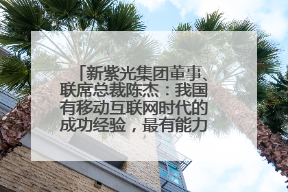 新紫光集团董事、联席总裁陈杰：我国有移动互联网时代的成功经验，最有能力做好AI应用创新