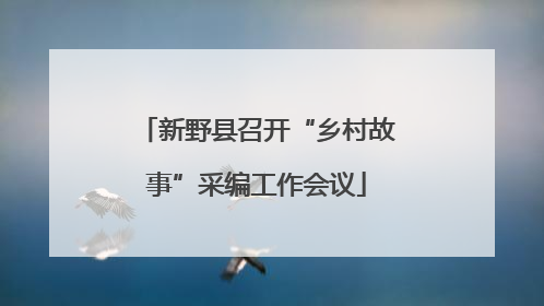 新野县召开“乡村故事”采编工作会议