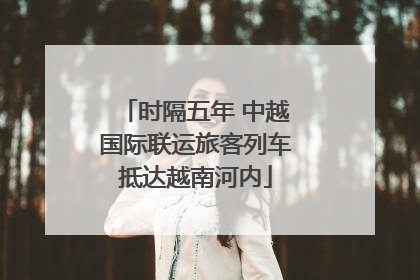 时隔五年 中越国际联运旅客列车抵达越南河内