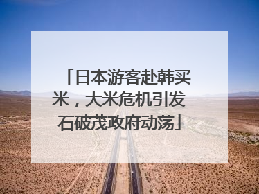 日本游客赴韩买米，大米危机引发石破茂政府动荡