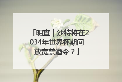 明查｜沙特将在2034年世界杯期间放宽禁酒令？