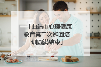 曲靖市心理健康教育第二次巡回培训圆满结束