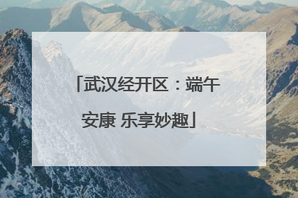 武汉经开区：端午安康 乐享妙趣