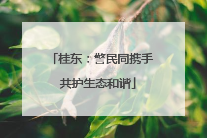 桂东：警民同携手 共护生态和谐