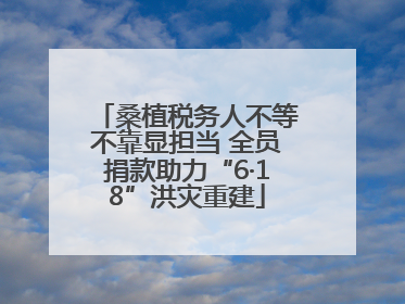 桑植税务人不等不靠显担当 全员捐款助力“6·18”洪灾重建