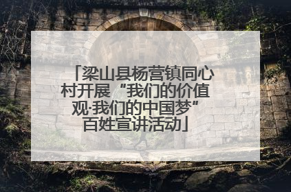 梁山县杨营镇同心村开展“我们的价值观·我们的中国梦”百姓宣讲活动