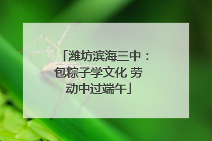 潍坊滨海三中：包粽子学文化 劳动中过端午