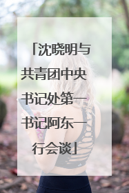 沈晓明与共青团中央书记处第一书记阿东一行会谈