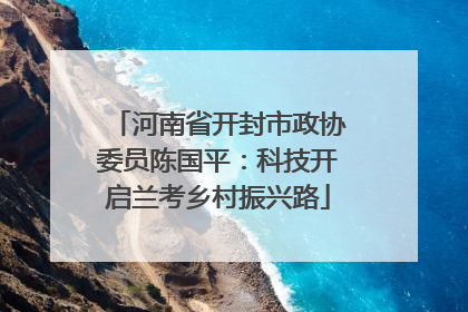 河南省开封市政协委员陈国平：科技开启兰考乡村振兴路